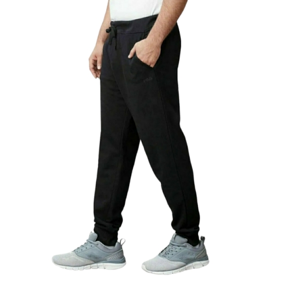 Fila French Terry Black Joggers Pants Sweatpants Men's XXL NWT - Picture 1 of 8